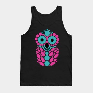 Pink and Blue Owl Tank Top
